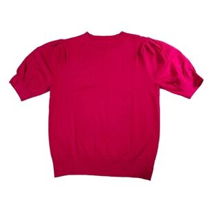NWT Yesfashion Stylish Hot Pink Puff Sleeve Sweater Lightweight Women's M